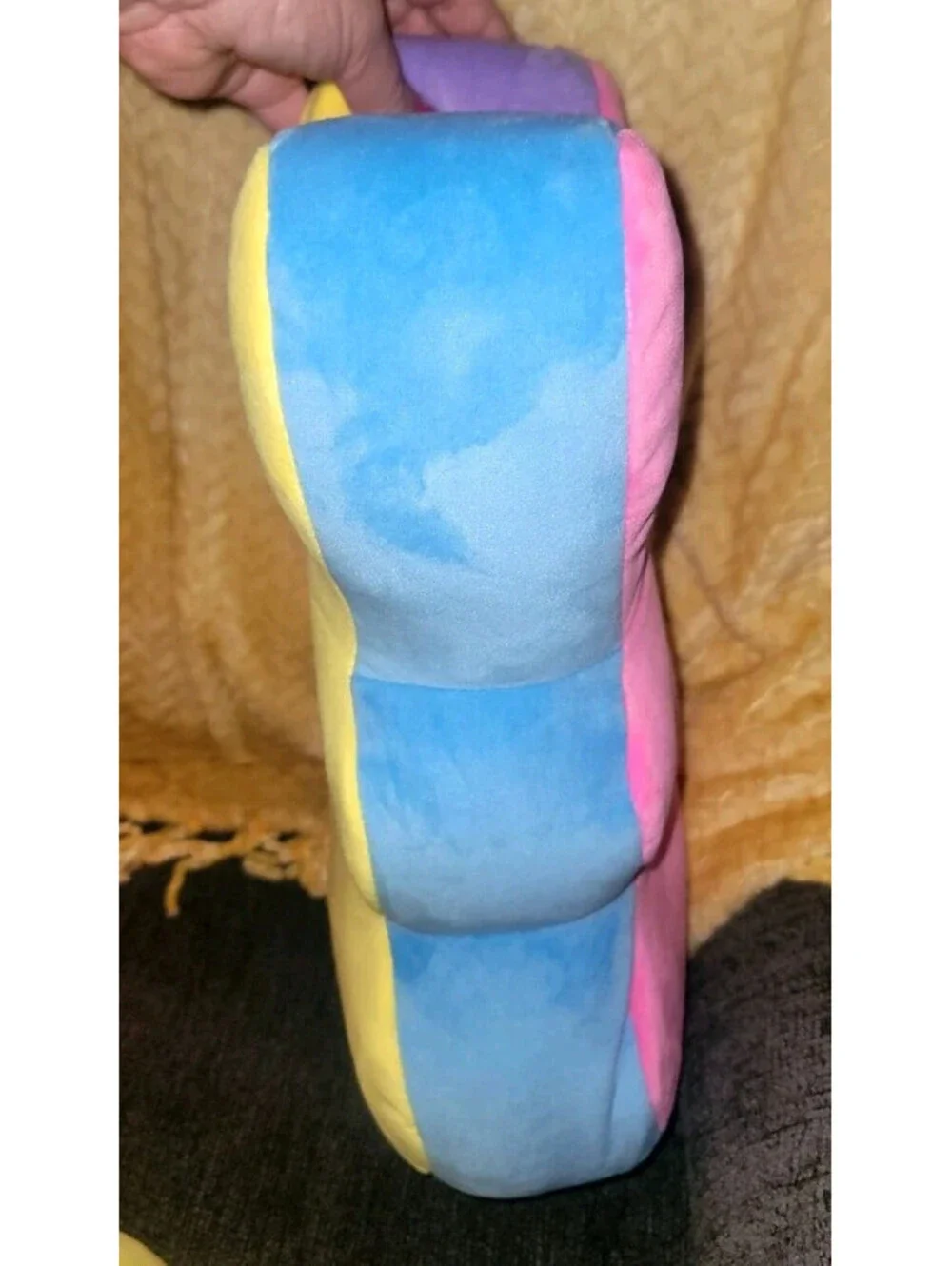 PEEPS EASTER BUNNY RABBIT COLORBLOCK SIDES PINK BLUE YELLOW PURPLE PLUSH 17